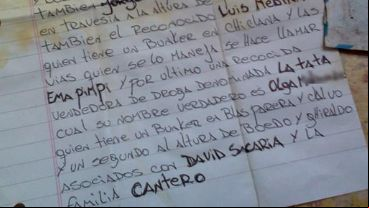 Parte de la carta con la denuncia anónima.