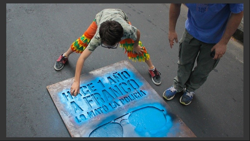 Se realizaron pintadas a un año de la muerte de Franco.