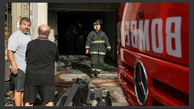 Incendio en pleno centro rosarino.