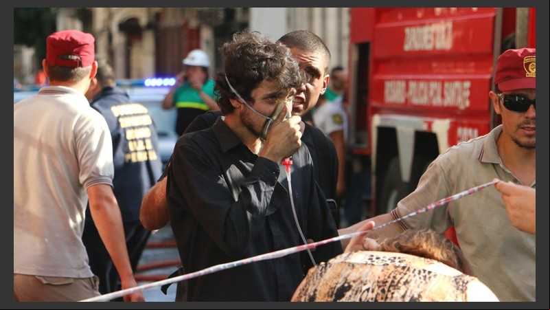Mucho susto en el centro rosarino.