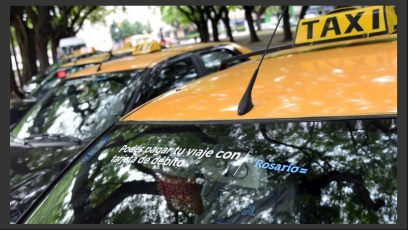 Los taxis otra vez en la calle. 