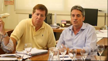 Pablo Jukic, secretario de Transporte, y el ministro de Infraestructura, José León Garibay.
