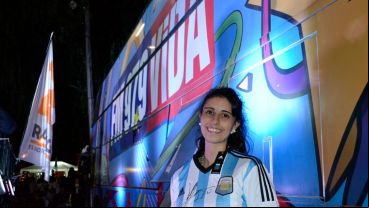 Daiana, la ganadora de la camiseta de la selección autografiada por Messi.