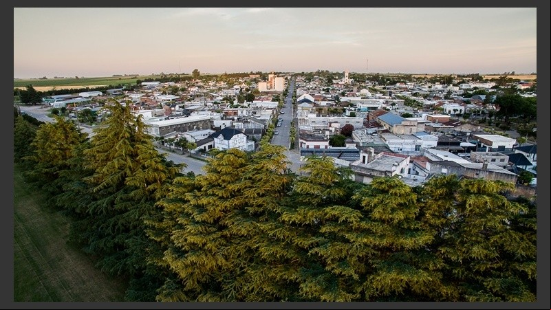 Vista aérea del pueblo.