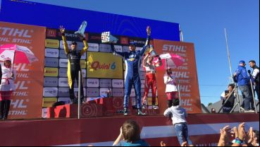 El podio de este domingo en el autódromo de Rosario.