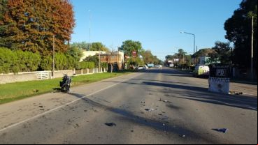 El lugar del choque fatal.