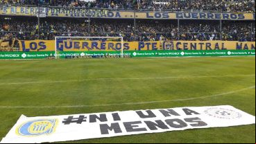 El apoyo a la marcha de este sábado en la cancha de Central.