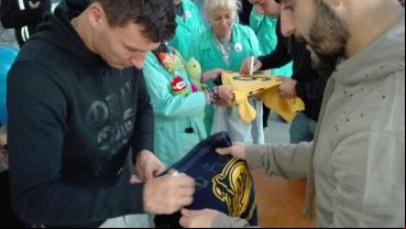 Marco Ruben, Paulo Ferrari, Javier Pinola y Damián Musto se sumaron al gesto solidario.