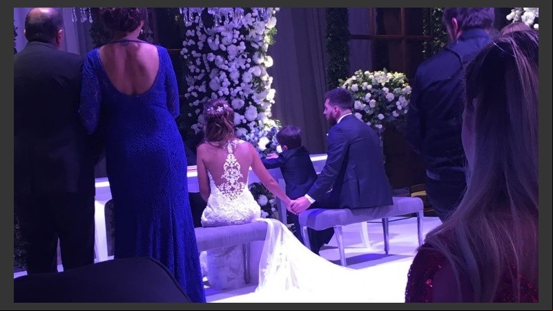 El momento de la ceremonia civil.