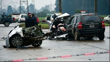 El Kia Sportage y el Honda destruido.