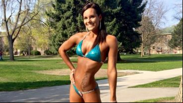 Jolene en su época de mucho gimnasio y dieta.