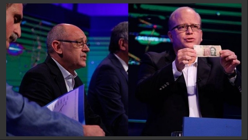 Cantard y Contigiani durante el debate por El Tres. 