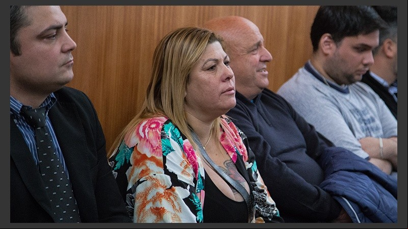 Lorena Verdún, madre de los hijos de Cantero, en el inicio del juicio.