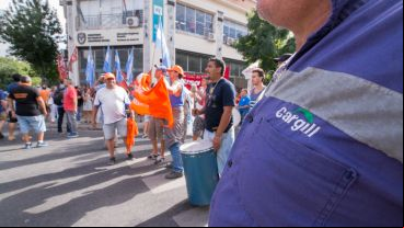 El miércoles hubo una audiencia en Rosario con protesta de los aceiteros.