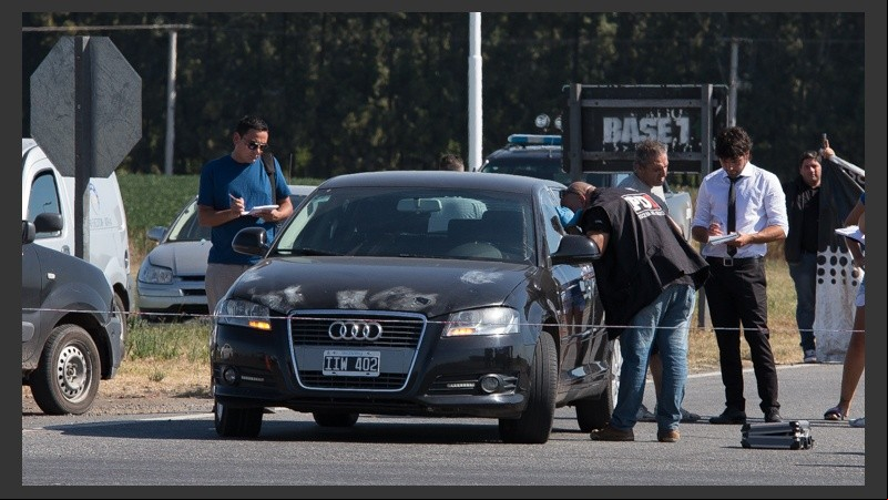Así quedó el auto en el que conducía Jonatan Funes.
