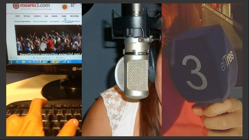 Las trabajadoras de TVL en plena comunicación. 