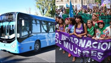 El transporte urbano será gratuito para concurrir a la marcha.