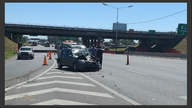Así quedó el auto que manejaba Miguel. 