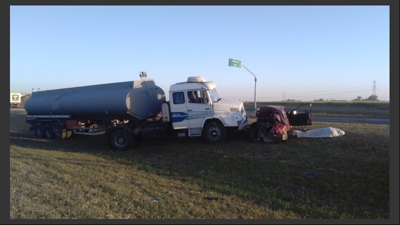 El accidente ocurrió en la autopista a Buenos Aires.