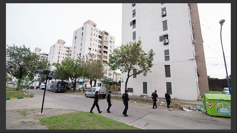 Imagenes del allanamiento del jueves. 