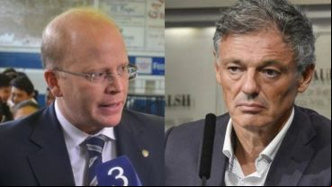 Luis Contigiani y Francisco Cabrera, en veredas opuestas.