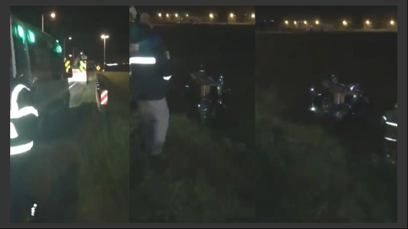 Imágenes del accidente en plena noche. 