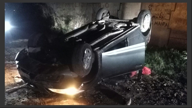 Así quedó el coche.