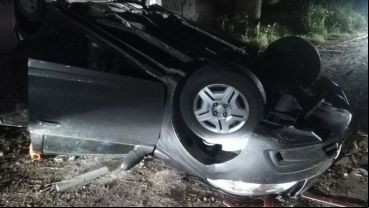 Así quedó el coche.