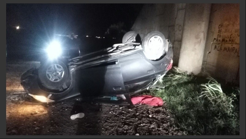 Así quedó el coche.