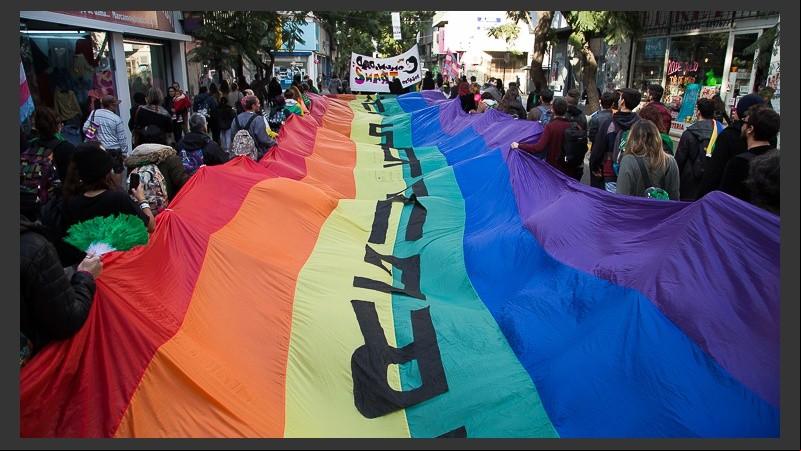 La manifestación se realizó en las calles céntricas de la ciudad.