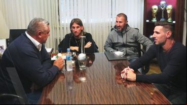 Tapia con tres ex colaboradores de Sampaoli.
