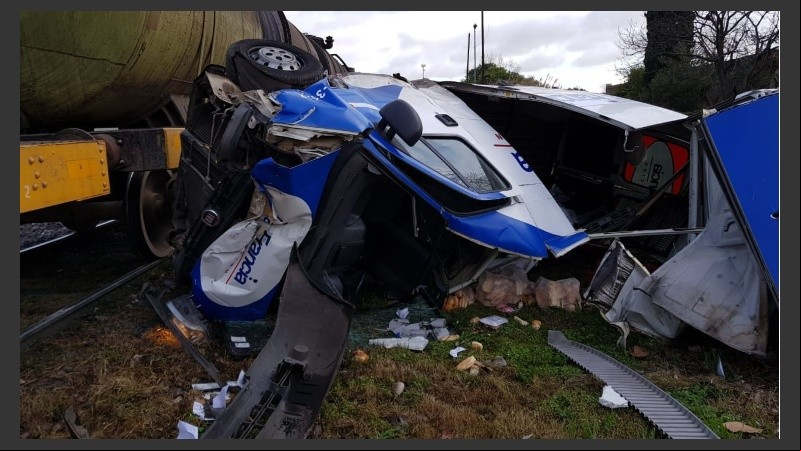 Así quedó la camioneta.