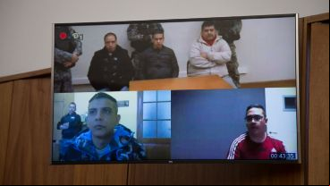 Monchi Cantero, arriba, en las videoconferencias de este martes por la apelación.