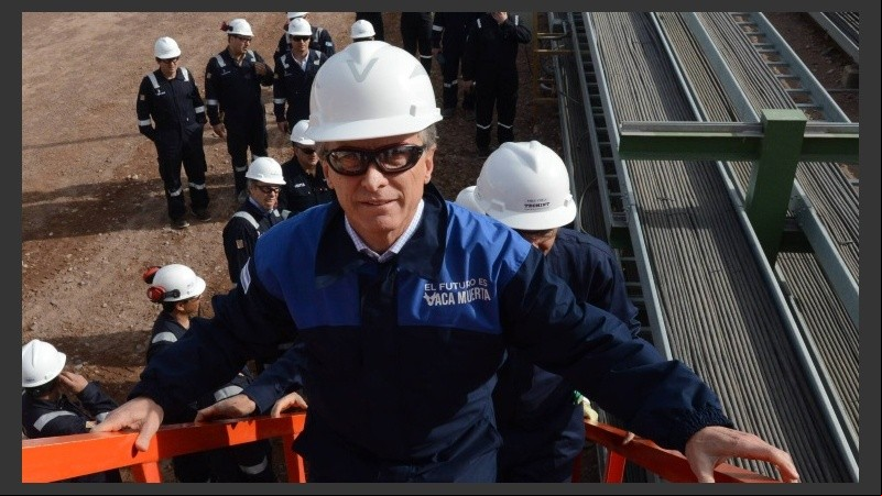 El presidente en la recorrida de este martes.