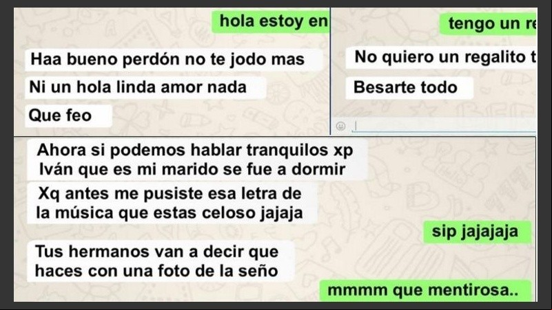 El chat entre la maestra y la madre del niño que simulaba ser su hijo. 