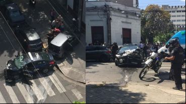 El choque en el macrocentro de Rosario.