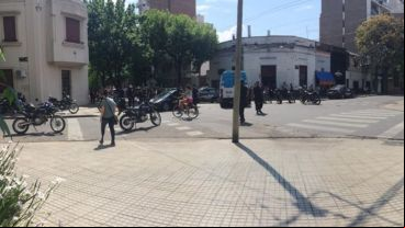 El choque en el macrocentro de Rosario.