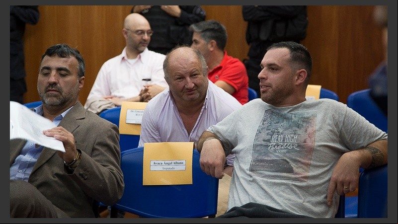 Algunas de las personas involucradas en el juicio, presentes en la Sala 7. 