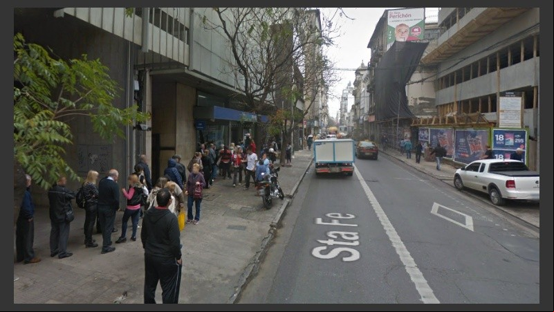 La zona donde ocurrió el cobro y el posterior robo a la jubilada.