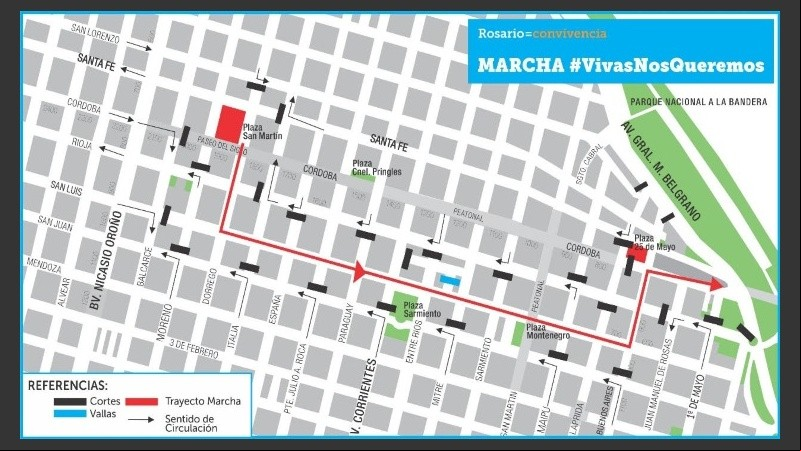 El recorrido de la Marcha 