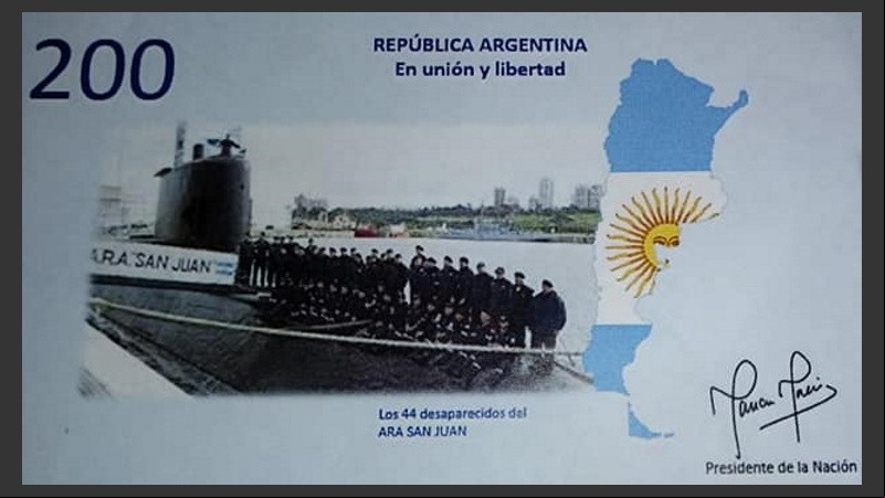 El billete que presentó el grupo de alumnas.