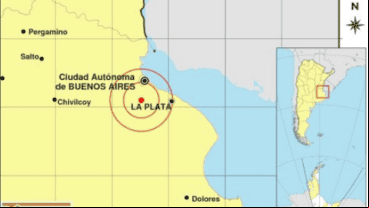 La zona donde se sintió el temblor.
