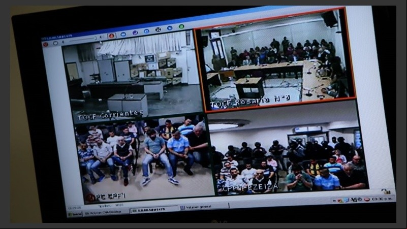 Algunos imputados siguieron la sentencia por videoconferencia.
