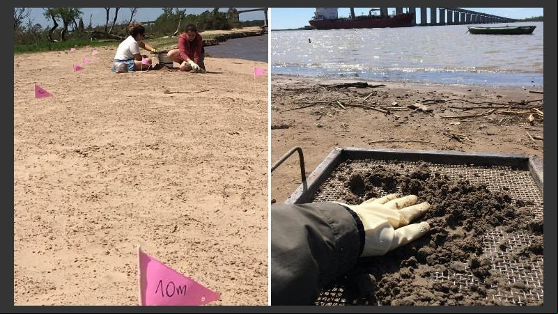 El trabajo de campo realizado en ambas márgenes del Paraná.