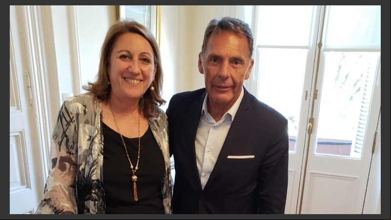 La imagen entre Russo y Fein que publicó el hijo del ex DT canalla.