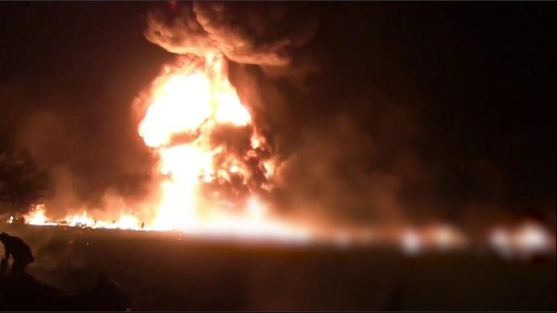 Se difundieron imágenes de la explosión.