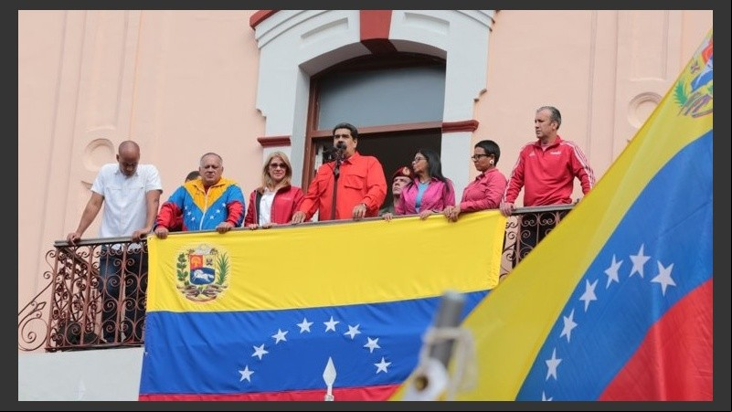 Maduro dio un discurso en el palacio presidencial de Miraflores.