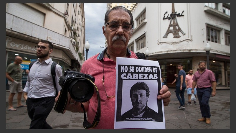José Granata, uno de los reporteros gráficos que participó del acto este viernes.