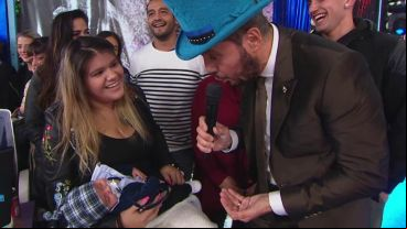 Morena Rial con Marcelo Tinelli.