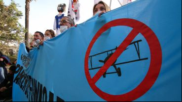 La marcha de los barbijos por el centro de Rosario en el Día Mundial del Medio Ambiente.